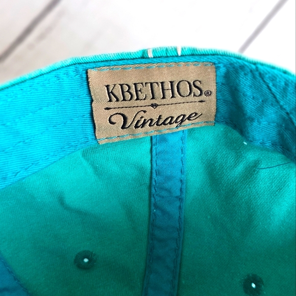 KBethos Vintage Turquoise Distressed Sip Happens Graphic Hat Cap Velcro Adjust - Picture 7 of 7